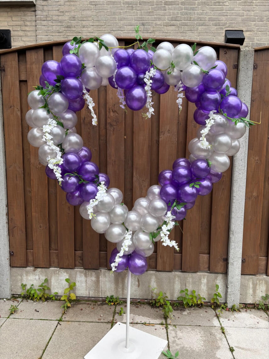 Hartenboog Paars-Wit